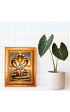 Lord Vishnu Golden Designer Photo Frame | 14x18 Inch Religious Wall Hanging Frame For Home & Office Decoration | Hindu Deity Spiritual Gift Item
