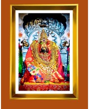 Golden Photo Frame - 10x14 Inches | Elegant Wooden Frame For Home, Office & Temple Decoration | Spiritual Wall & Table Decor and Gift Item