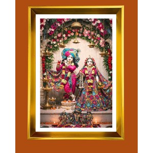 Divine Radha Krishna Golden Photo Frame - 16x20 Inches | Elegant Wooden Frame For Home, Office & Temple Decoration | Spiritual Wall & Table Decor And Gift Item (F9705) Divine Radha Krishna Golden Photo Frame - 16x20 Inches | Elegant Wooden Frame For Home, Office & Temple Decoration | Spiritual Wall & Table Decor And Gift Item (F9705)