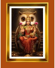 Golden Photo Frame - 10x14 Inches | Elegant Wooden Frame For Home, Office & Temple Decoration | Spiritual Wall & Table Decor and Gift Item