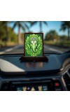 Lord Ganesha Wooden Photo Stand | Car Desk/Table Top 3x4 Inches | Compact & Stylish Spiritual Display For Car, Home & Office (Pack Of 1) (F14575)