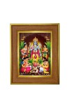 Lord Vishnu Photo Frame 14x18 Inches-Brown Wooden Frame For Home, Office & Temple Decoration And Gifting (F6247)