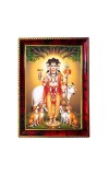 Dattatreya Photo Frame For Wall & Table | 7x9 Inch Golden Cherry Finish | Decorative Dattatreya Photo Frame For Home, Office & Pooja Room (F11661)