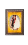 Maa Sarada Spiritual Guru Digital Photo In Designer Frame, Size 8x12 Inch | Hindu Religious Picture For Home Temple, Office & Gift | Wall Art & Pooja Decor (F10480)