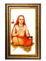 Adhi Shankarcharya Digital Golden Balck Color Photo Frame | Hindu Religious Wall Decor | 10x16 Inches - Inspirational Wall Art For Office, Home Decor - Ideal Spiritual Gift (F16937)