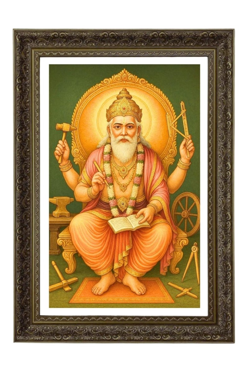 Vertical16X24 Inches Frame Big Photo Frame - 20x28 Inches For Home,Temple & Office Decoration (F11102)