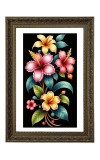 Floral Painting Print Big Photo Frame - 20x28 Inches For Home,Temple & Office Decoration (F11000)