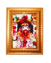 Maa Tara Golden Designer Photo Frame | 10x14 Inch Religious Wall Hanging Frame For Home & Office Decoration | Hindu Deity Maa Tara Spiritual Gift Item