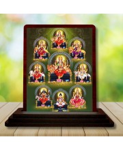 Car Desk/Table Top Ashta Lakshmi Wooden Photo Stand 3x4 Inches, Compact & Stylish Spiritual Display For Car, Home & Office (Pack Of 1) (F14153)