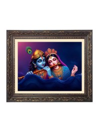 Divine Radha krishna Big Photo Frame - 18x22 Inches for Home,Temple & Office Decoration