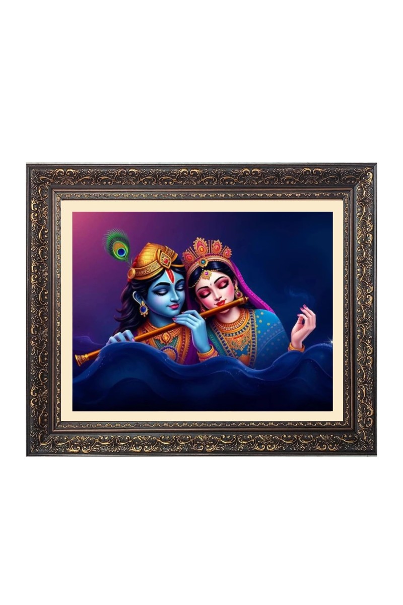 Divine Radha krishna Big Photo Frame - 18x22 Inches for Home,Temple & Office Decoration