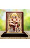 Car Desk/Table Top Lord Hanuman Wooden Photo Stand 3x4 Inches, Compact & Stylish Spiritual Display For Car, Home & Office (Pack Of 1) (F14517)