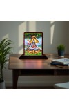 Car Desk/Table Top Lord Shiva Wooden Photo Stand 3x4 Inches, Compact & Stylish Spiritual Display For Car, Home & Office (Pack Of 1) (F14534)