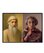 Acharya Rajneesh (Oshoo) &Maa Anand Sheela Laminated Photo - 7x9 Inches, Divine Blessings For Home & Office And Temple Decoration (F16333)