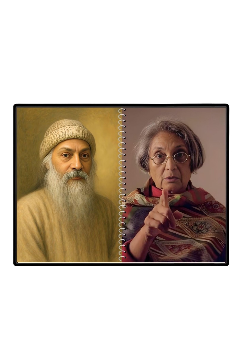 Acharya Rajneesh (Oshoo) &Maa Anand Sheela Laminated Photo - 7x9 Inches, Divine Blessings For Home & Office And Temple Decoration (F16333)