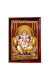 God Vinayaka Photo Frame For Wall & Table | 7x9 Inch Golden Cherry Finish | Decorative God Vinayaka Photo Frame For Home, Office & Pooja Room (F11332)