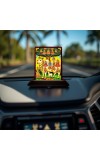 Car Desk/Table Top Gau Mata Wooden Photo Stand 3x4 Inches, Compact & Stylish Spiritual Display For Car, Home & Office (Pack Of 1) (F15059)