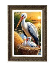 Daisy, Puddles, And Lucky Big Photo Frame - 20x28 Inches For Home,Temple & Office Decoration (F11035)