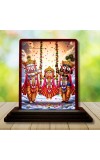 Car Desk/Table Top Lord Jagannath Wooden Photo Stand 3x4 Inches, Compact & Stylish Spiritual Display For Car, Home & Office (Pack Of 1) (F14499)