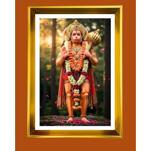 Lord Hanuman Golden Photo Frame - 16x20 Inches | Elegant Wooden Frame For Home, Office & Temple Decoration | Spiritual Wall & Table Decor And Gift Item (F9702) Lord Hanuman Golden Photo Frame - 16x20 Inches | Elegant Wooden Frame For Home, Office & Temple Decoration | Spiritual Wall & Table Decor And Gift Item (F9702)