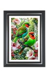 Parrot Lovebirds Photo Wall & Table Frame | 12x16 Inch Black Designer | Perfect For Gifting & Home Decor (F9570)