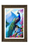 Peacock Big Photo Frame - 20x28 Inches For Home,Temple & Office Decoration (F11036)