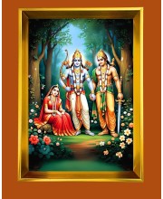 Golden Photo Frame - 10x14 Inches | Elegant Wooden Frame For Home, Office & Temple Decoration | Spiritual Wall & Table Decor and Gift Item