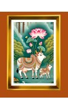 Golden Photo Frame - 10x14 Inches | Elegant Wooden Frame For Home, Office & Temple Decoration | Spiritual Wall & Table Decor and Gift Item