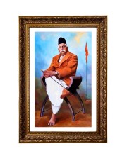 Bhagat Singh Big Photo Frame - 20x28 Inches For Home,Temple & Office Decoration (F11170)
