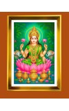 Mata Lakhsmi Golden Photo Frame - 16x20 Inches | Elegant Wooden Frame For Home, Office & Temple Decoration | Spiritual Wall & Table Decor And Gift Item (F9756)