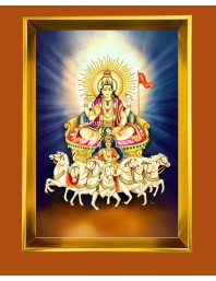 Golden Photo Frame - 10x14 Inches | Elegant Wooden Frame For Home, Office & Temple Decoration | Spiritual Wall & Table Decor and Gift Item