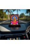 Car Desk/Table Top Goddess Lakshmi Wooden Photo Stand 3x4 Inches, Compact & Stylish Spiritual Display For Car, Home & Office (Pack Of 1) (F14189)