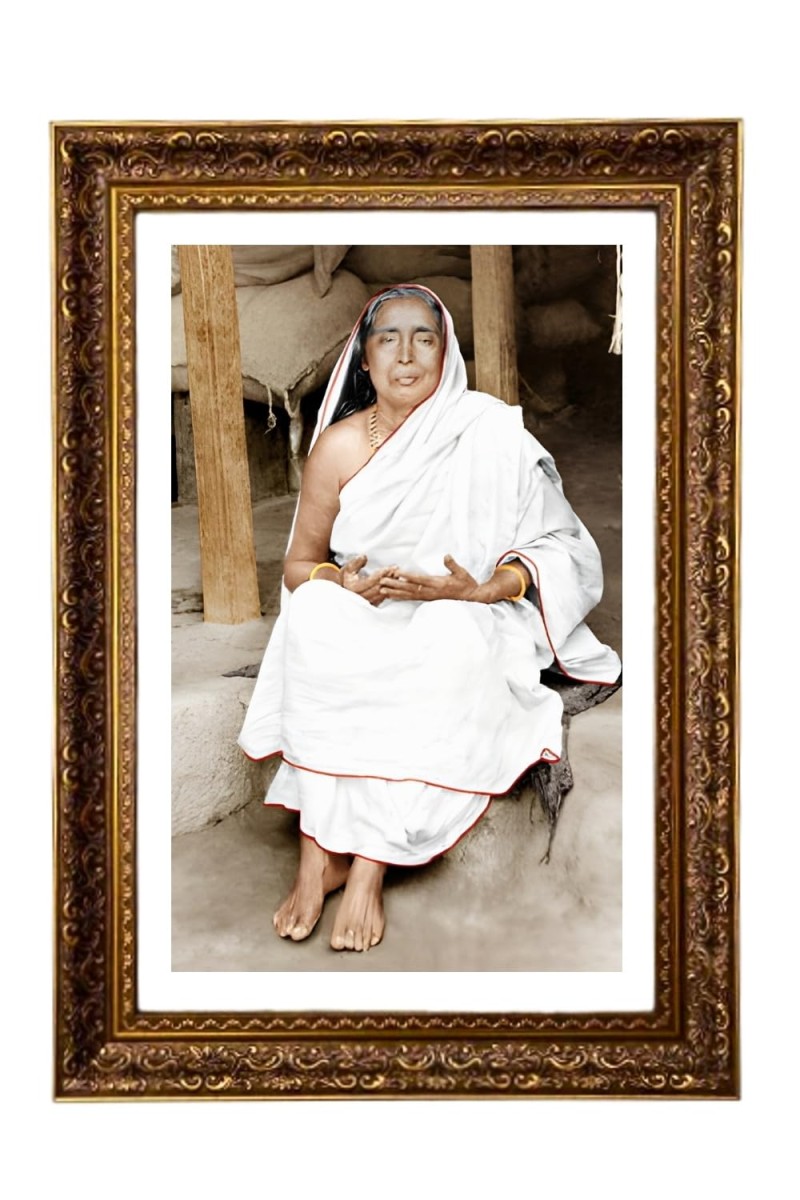 Maa Sarada Devi Big Photo Frame - 20x28 Inches For Home,Temple & Office Decoration (F11250)