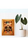 Divine Krishna Golden Designer Photo Frame | 10x14 Inch Religious Wall Hanging Frame For Home & Office Decoration | Hindu Deity Spiritual Gift Item