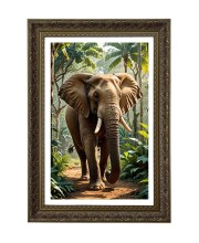 Elephant Big Photo Frame - 20x28 Inches For Home,Temple & Office Decoration (F11043)