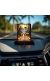 Car Desk/Table Top Lord Krishna Wooden Photo Stand 3x4 Inches, Compact & Stylish Spiritual Display For Car, Home & Office (Pack Of 1) (F14299)
