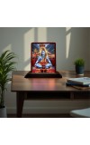 Car Desk/Table Top Lord Shiva Wooden Photo Stand 3x4 Inches, Compact & Stylish Spiritual Display For Car, Home & Office (Pack Of 1) (F14532)