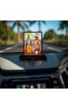 Car Desk/Table Top Lord Ram Wooden Photo Stand â€“ 3x4 Inches, Compact & Stylish Spiritual Display For Car, Home & Office (Pack Of 1) (F15147)