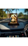 Car Desk/Table Top Jesus Child Wooden Photo Stand 3x4 Inches, Compact & Stylish Spiritual Display For Car, Home & Office (Pack Of 1) (F14502)