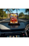Car Desk/Table Top Lord Shiva Wooden Photo Stand 3x4 Inches, Compact & Stylish Spiritual Display For Car, Home & Office (Pack Of 1) (F14146)