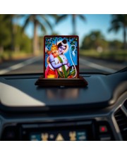 Car Desk/Table Top Lord Rama And Hanuman Wooden Photo Stand 3x4 Inches, Compact & Stylish Spiritual Display For Car, Home & Office (Pack Of 1) (F14136) Car Desk/Table Top Lord Rama And Hanuman Wooden Photo Stand 3x4 Inches, Compact & Stylish Spiritual Display For Car, Home & Office (Pack Of 1) (F14136)