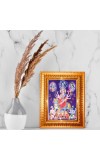 Goddess Durga Golden Designer Photo Frame | 12x16 Inch Religious Wall Hanging Frame For Home & Office Decoration | Hindu Deity Spiritual Gift Item