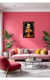Lord Krishna Photo Frame For Wall & Table | 7x9 Inch Golden Cherry Finish | Decorative Lord Krishna Photo Frame For Home, Office & Pooja Room (F11795)