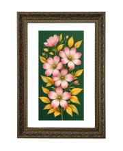 Floral Painting Print Big Photo Frame - 20x28 Inches For Home,Temple & Office Decoration (F11002)
