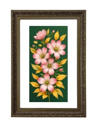 Floral Painting Print Big Photo Frame - 20x28 Inches For Home,Temple & Office Decoration (F11002)