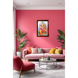Lord Lakshmi Narasimha Photo Frame For Wall & Table | 7x9 Inch Golden Cherry Finish | Decorative Lord Lakshmi Narasimha Photo Frame For Home, Office & Pooja Room (F11310) Lord Lakshmi Narasimha Photo Frame For Wall & Table | 7x9 Inch Golden Cherry Finish | Decorative Lord Lakshmi Narasimha Photo Frame For Home, Office & Pooja Room (F11310)