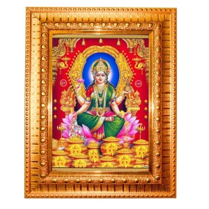 Maa Lakshmi Golden Designer Photo Frame | 12x16 Inch Religious Wall Hanging Frame For Home, Office Decoration and Spiritual Gift Item Maa Lakshmi Golden Designer Photo Frame | 12x16 Inch Religious Wall Hanging Frame For Home, Office Decoration and Spiritual Gift Item