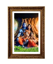 Lord Shiva And His Family Big Photo Frame - 20x28 Inches For Home,Temple & Office Decoration (F11275)