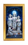 Shree Ram,Lakhsmi,Lakhsman And Hanuman Digital Golden Color Photo Frame | Hindu Religious Wall Decor | 10x17 Inches - Inspirational Wall Art For Office, Home Decor - Ideal Spiritual Gift (F10285)