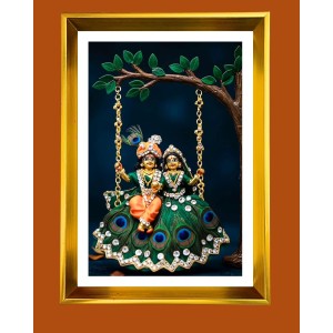 Divine Radha Krishna Golden Photo Frame - 18x22 Inches | Elegant Wooden Frame For Home, Office & Temple Decoration | Spiritual Wall & Table Decor And Gift Item (F9487) Divine Radha Krishna Golden Photo Frame - 18x22 Inches | Elegant Wooden Frame For Home, Office & Temple Decoration | Spiritual Wall & Table Decor And Gift Item (F9487)